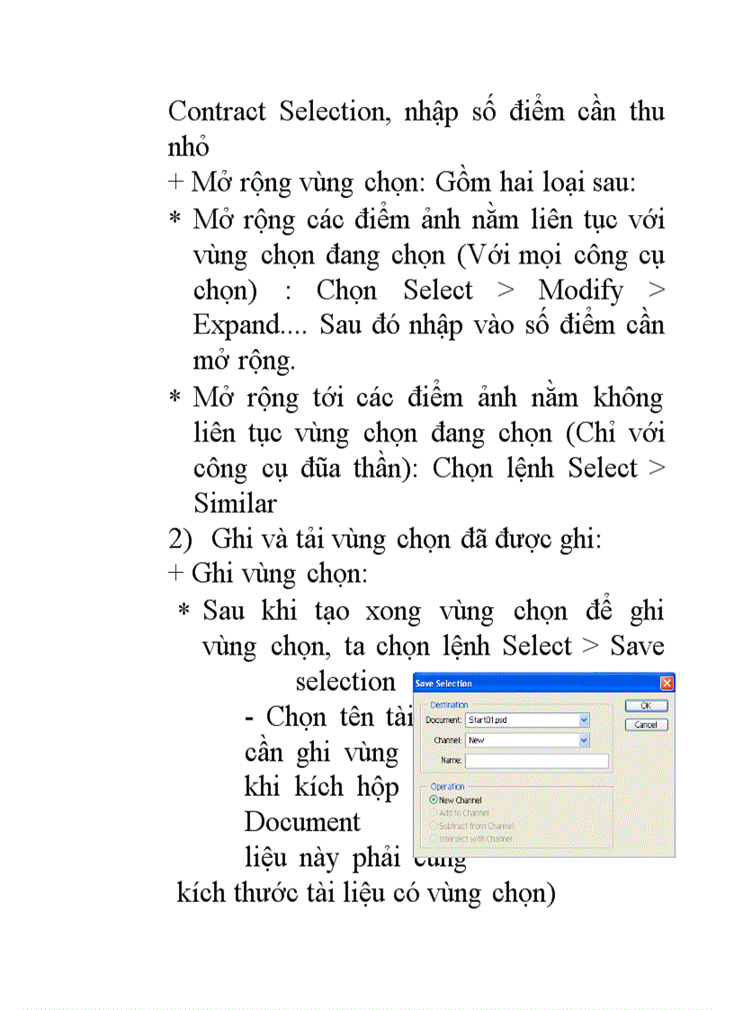 image for page Tạo vùng chọn