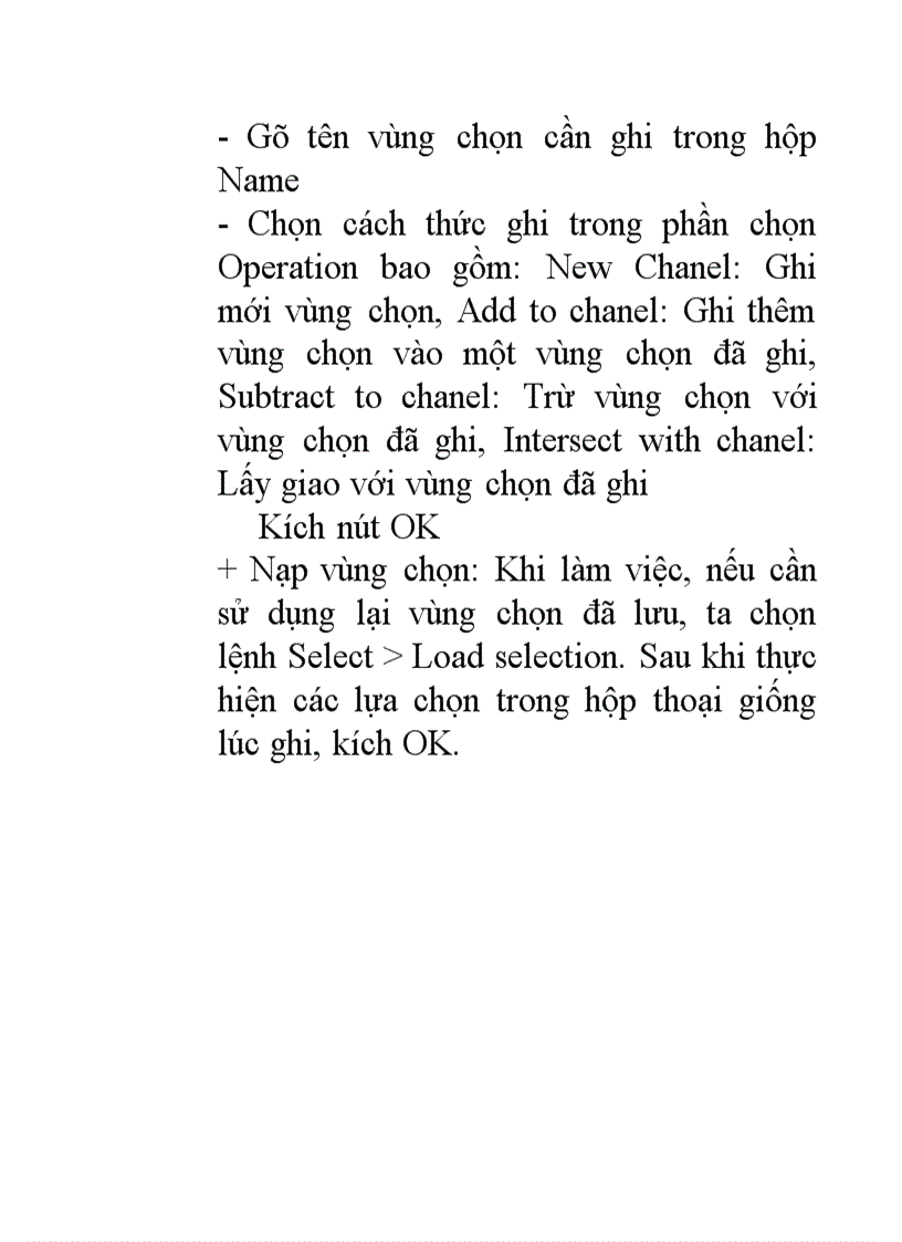 image for page Tạo vùng chọn
