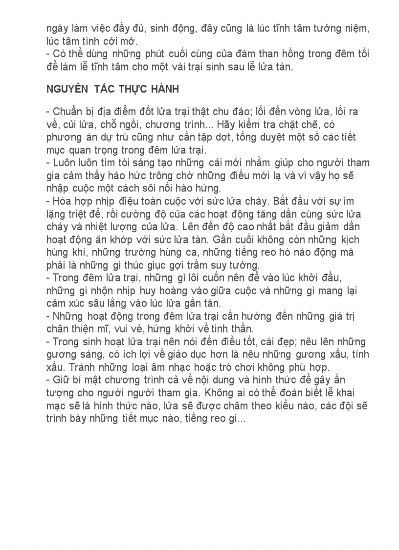 image for page Tất cả kế hoạch chương trình cho lữa trại