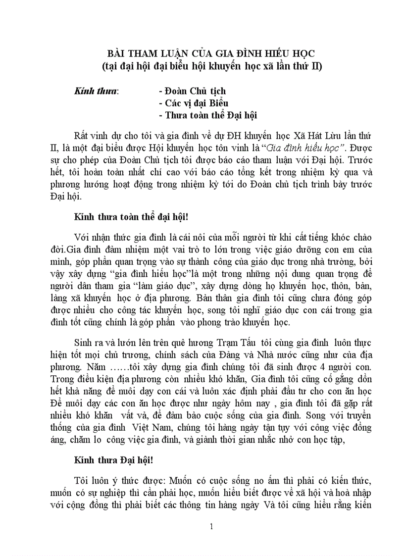 image for page Tham luan gia đình hiếu học