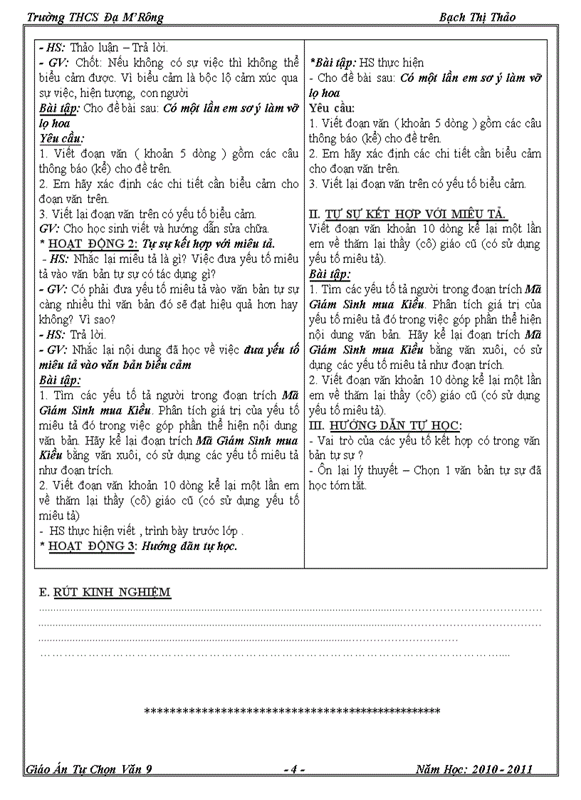 image for page Thảo GA Tự Chọn Văn 9