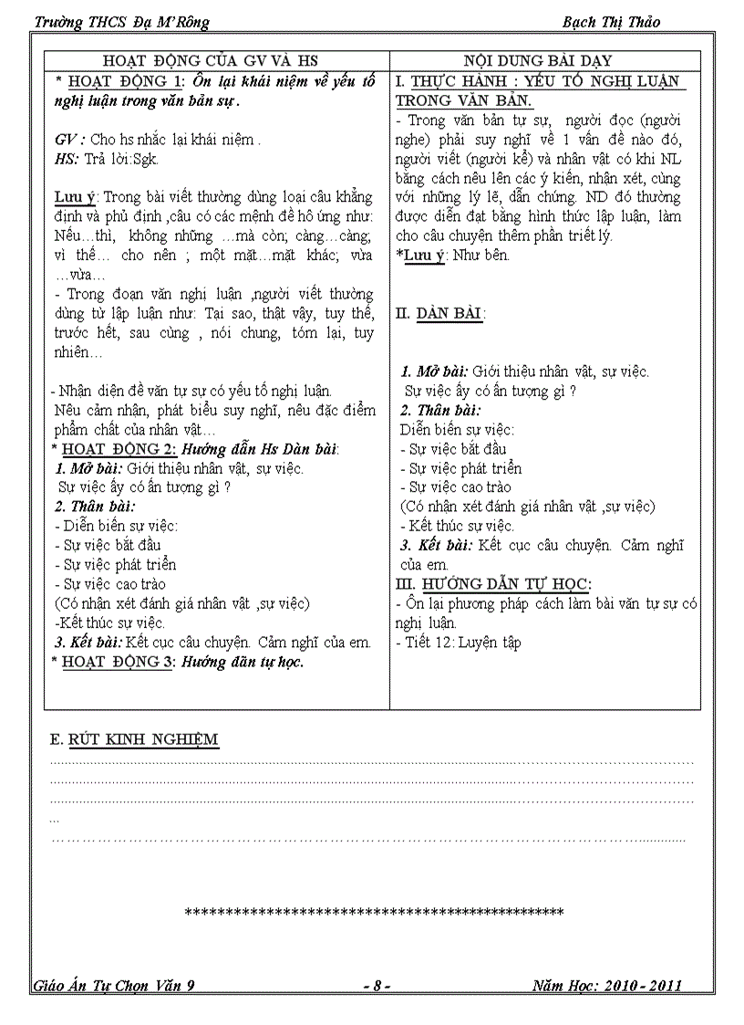 image for page Thảo GA Tự Chọn Văn 9