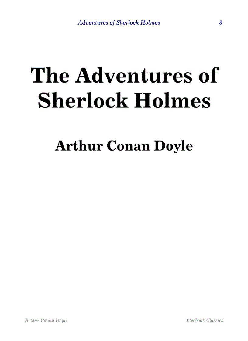 image for page The adventures of sherlock holmes