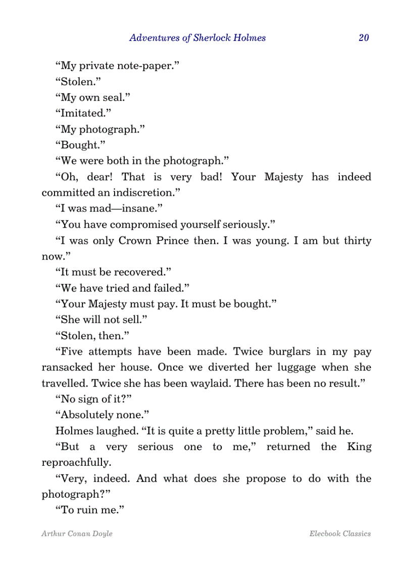 image for page The adventures of sherlock holmes