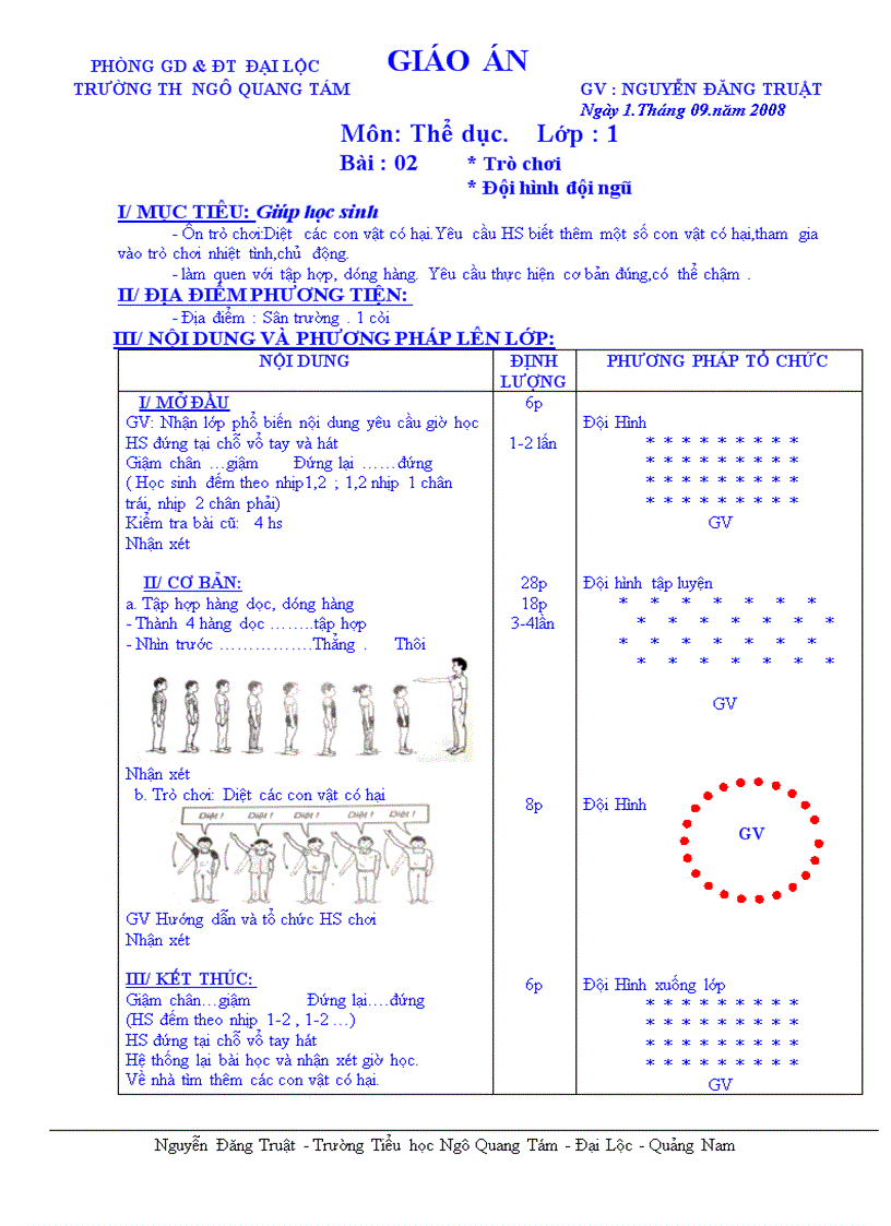 Thể dục lớp 1