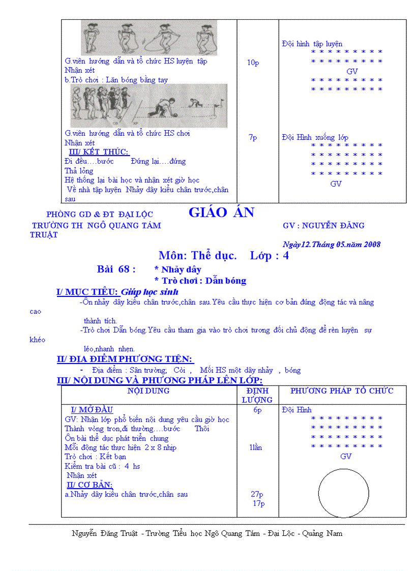 image for page Thể dục lớp 4 HKII