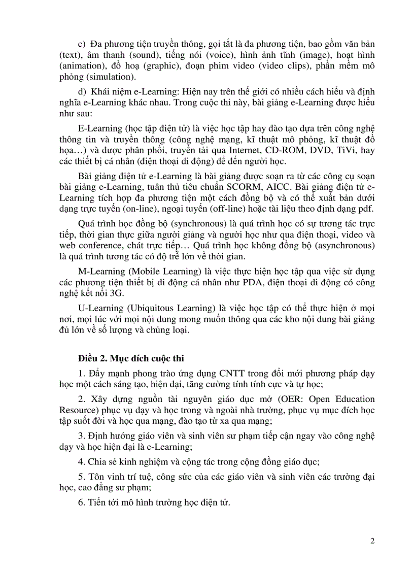 image for page Thể lệ cuộc thi thiết kế bài giảng e learning