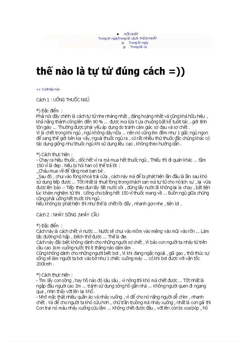 image for page Thế nào là tự tử đúng cách