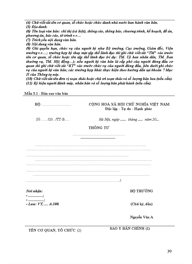 image for page Thể thức trình bày văn bản TT55