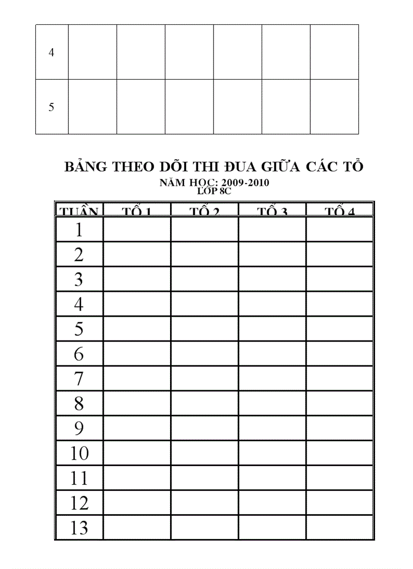 Theo dõi thi đua của lớp chủ nhiệm