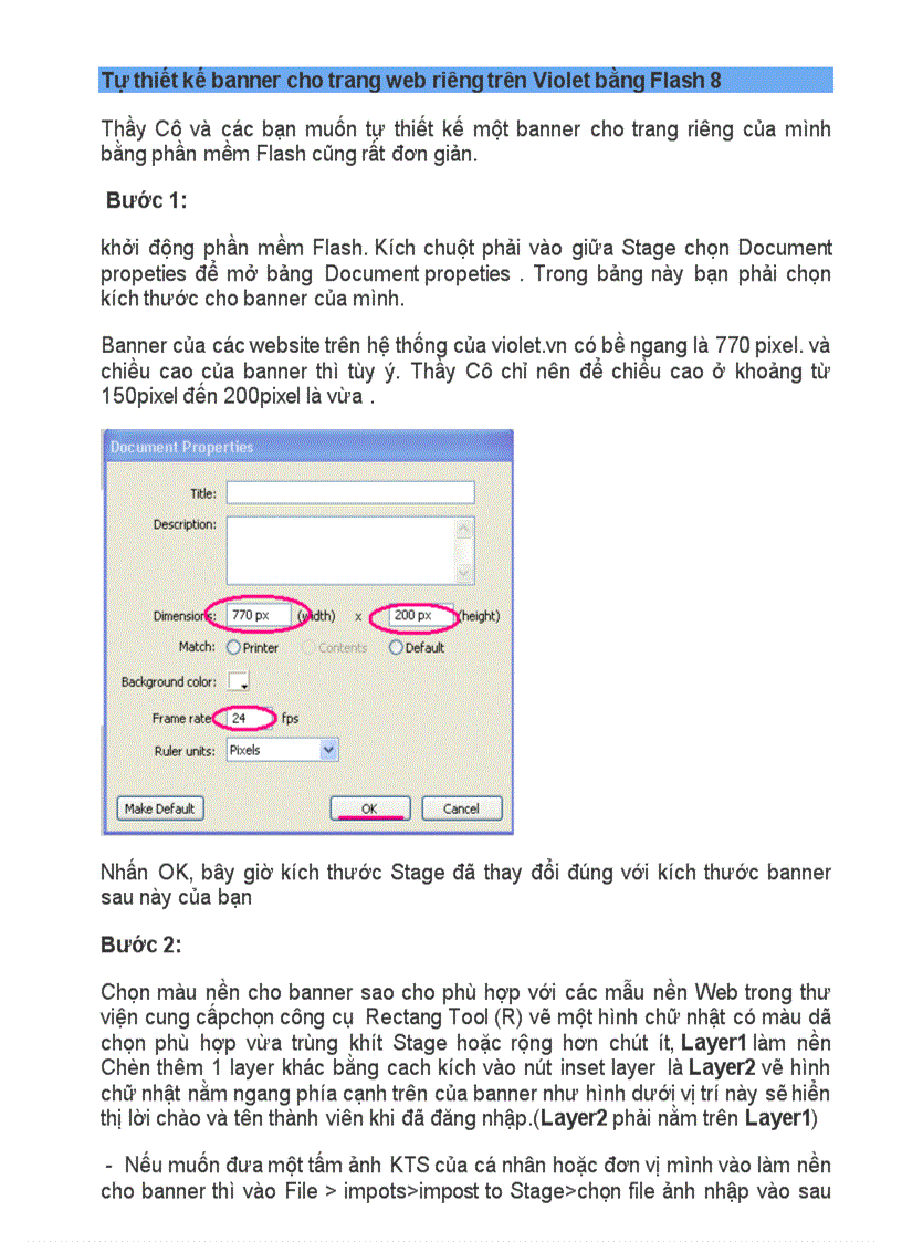 image for page Thiet ke banner cho trang web rieng tren Violet bang Flash 8