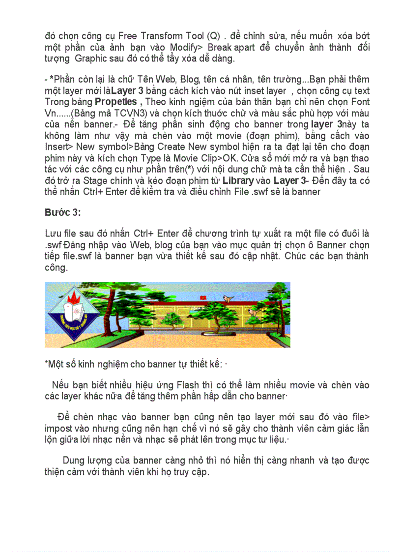 image for page Thiet ke banner cho trang web rieng tren Violet bang Flash 8