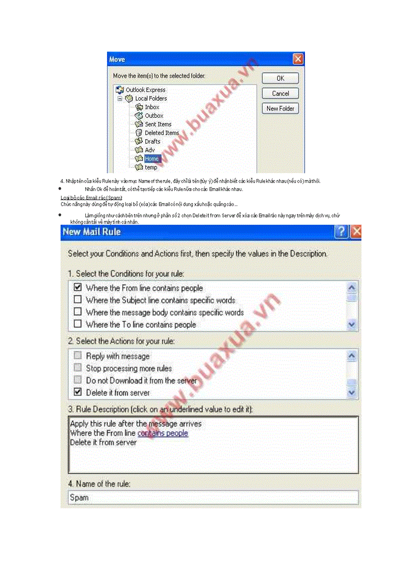 image for page Thiết lập các chức năng trong Outlook Express