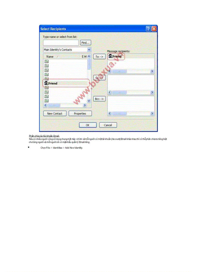 image for page Thiết lập các chức năng trong Outlook Express