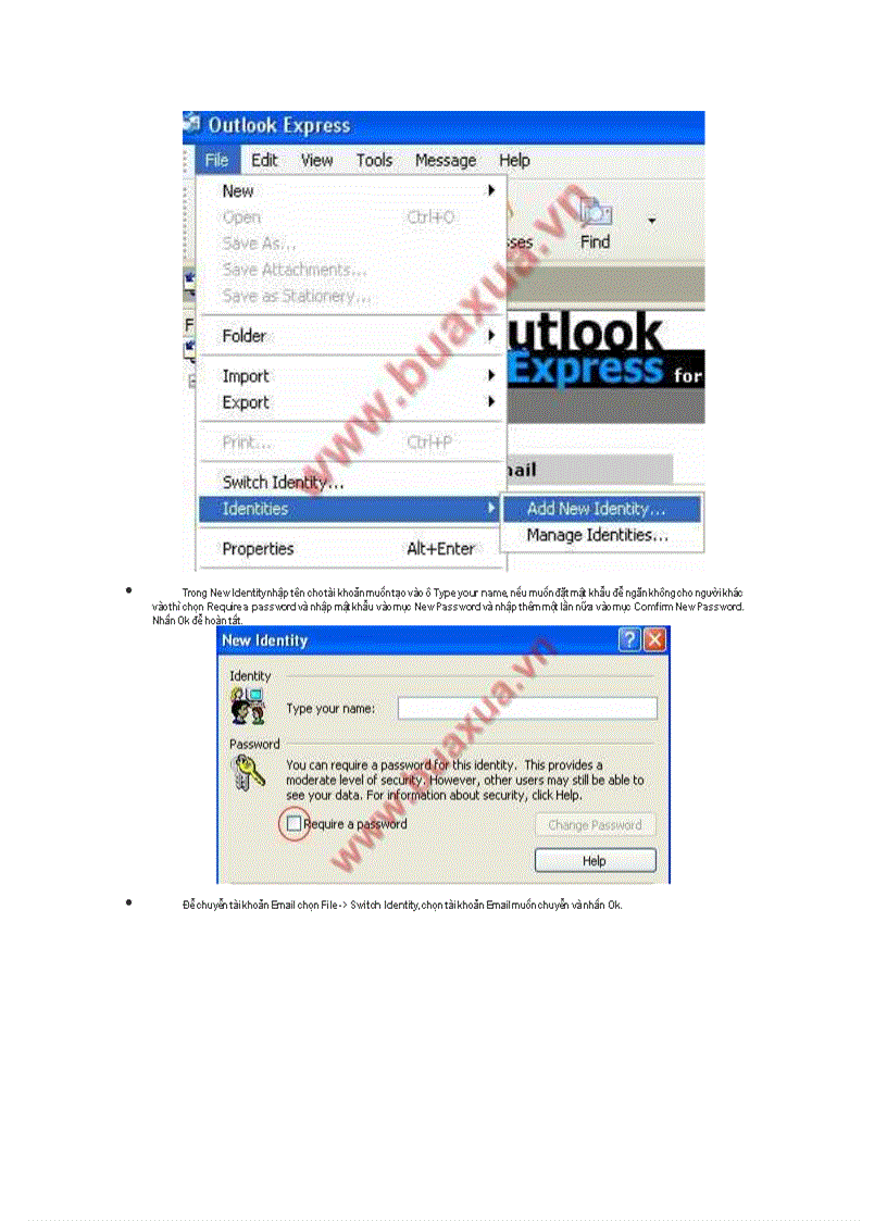 image for page Thiết lập các chức năng trong Outlook Express