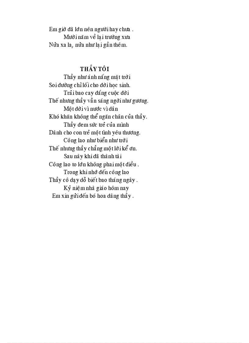 image for page Thơ về thầy cô giáo nhân ngày 20 11