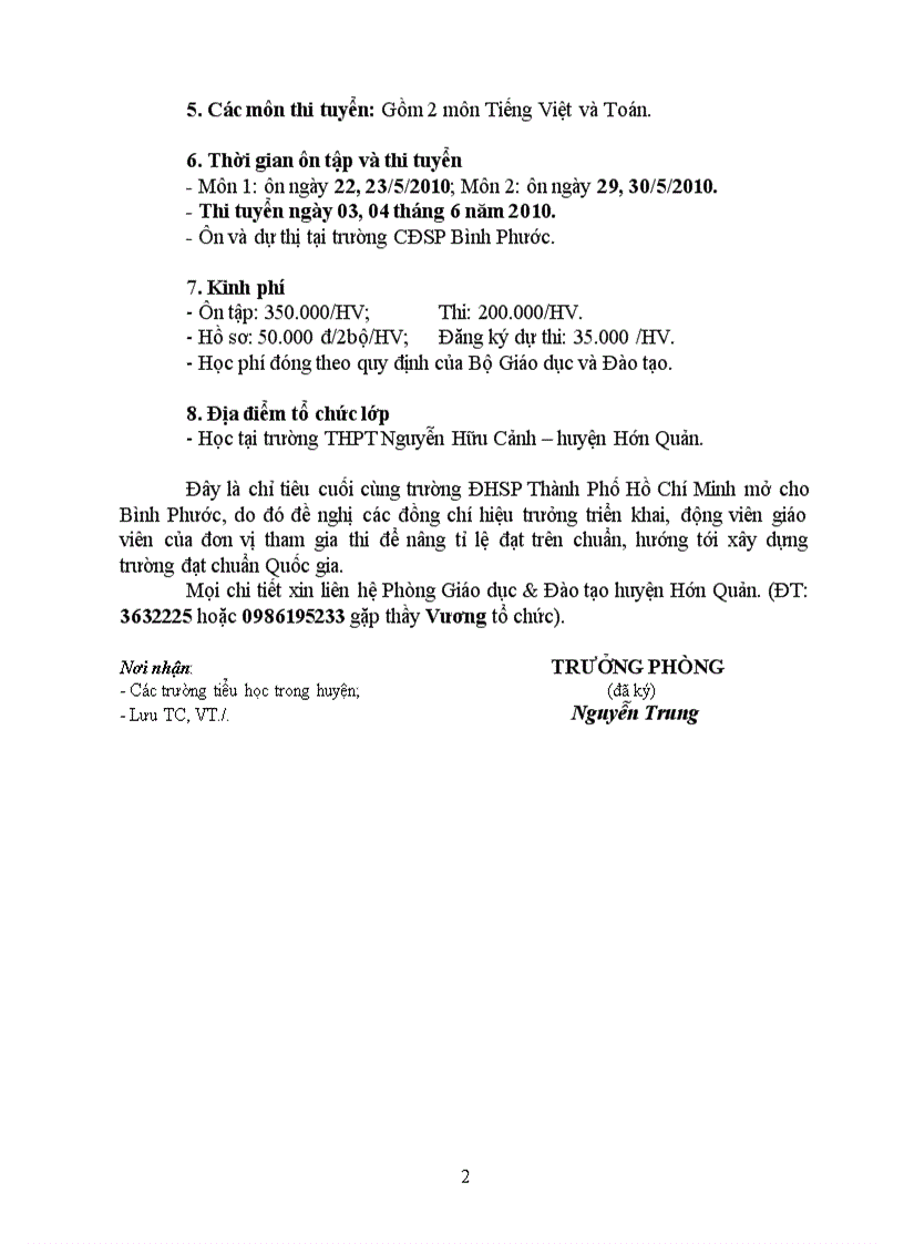 image for page Thông báo chiêu sinh lớp ĐHGD Tiểu học