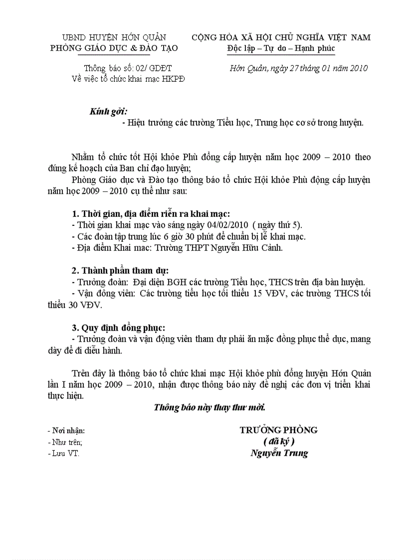 image for page Thông báo số 02