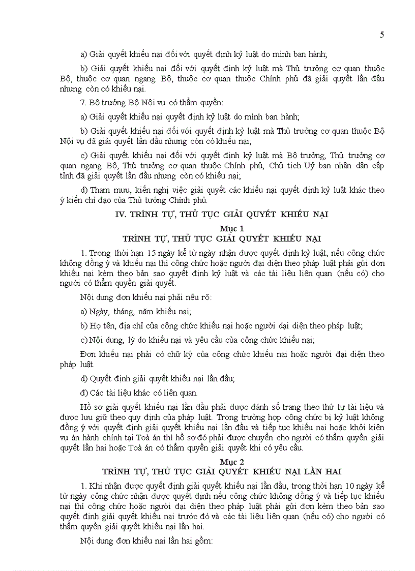 image for page Thong tu 01 2006 BNV ve Khieu naiTo cao