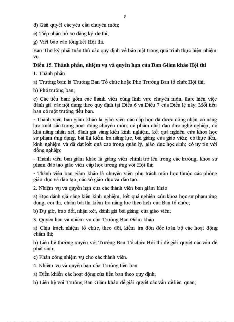 image for page THÔNG TƯ 21 Điều lệ hội thi giáo viên dạy giỏi