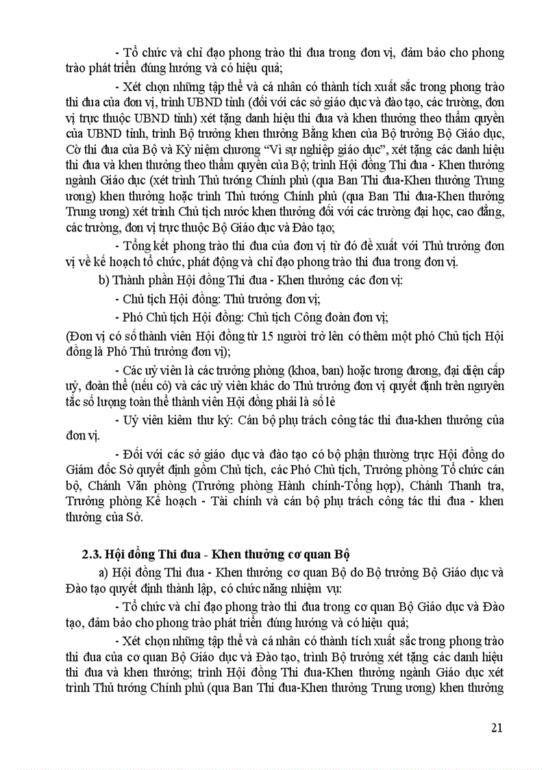 image for page Thông tư 21 Hướng dẫn công tác thi đua khen thưởng ngành Giáo dục