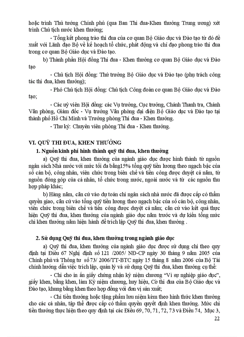 image for page Thông tư 21 Hướng dẫn công tác thi đua khen thưởng ngành Giáo dục