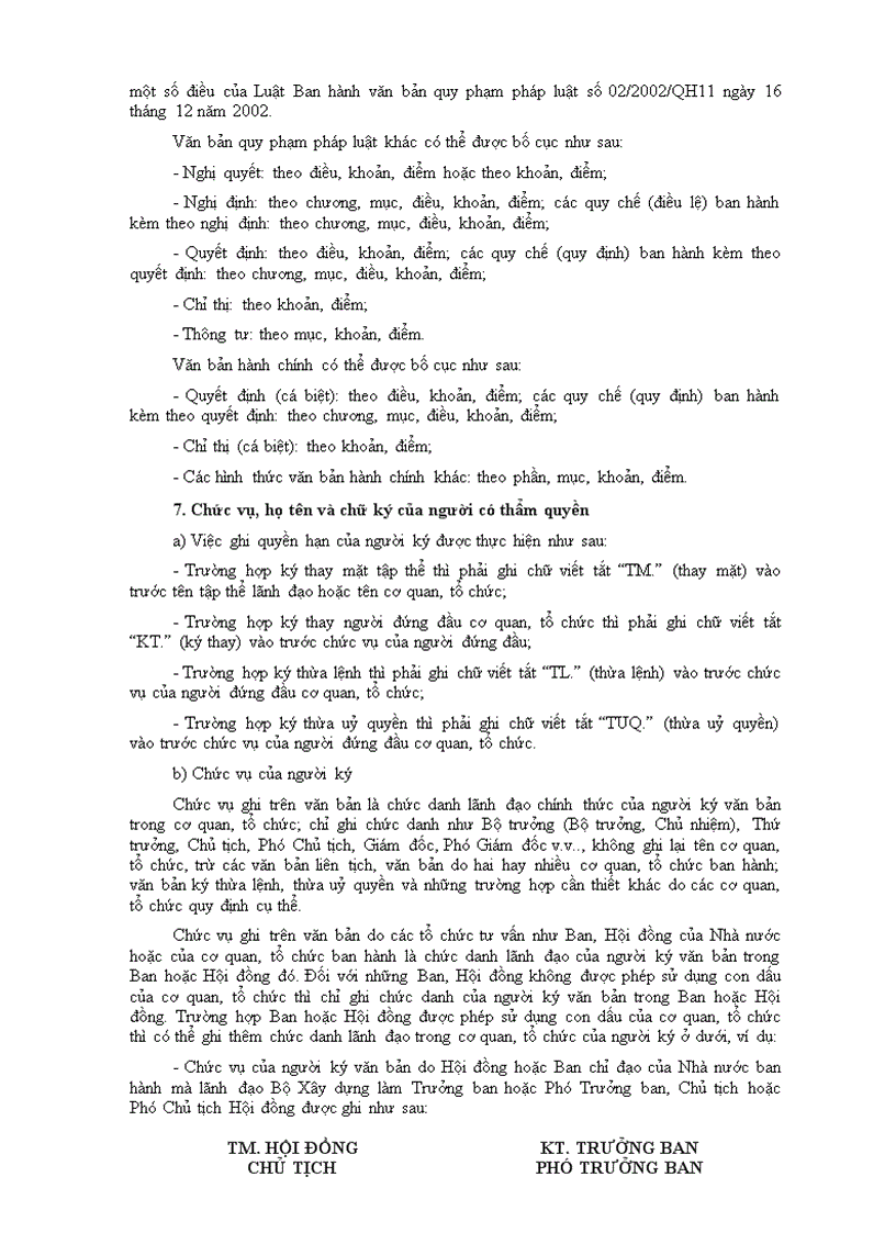 image for page Thông tư 55 Thể thức trình bày văn bản