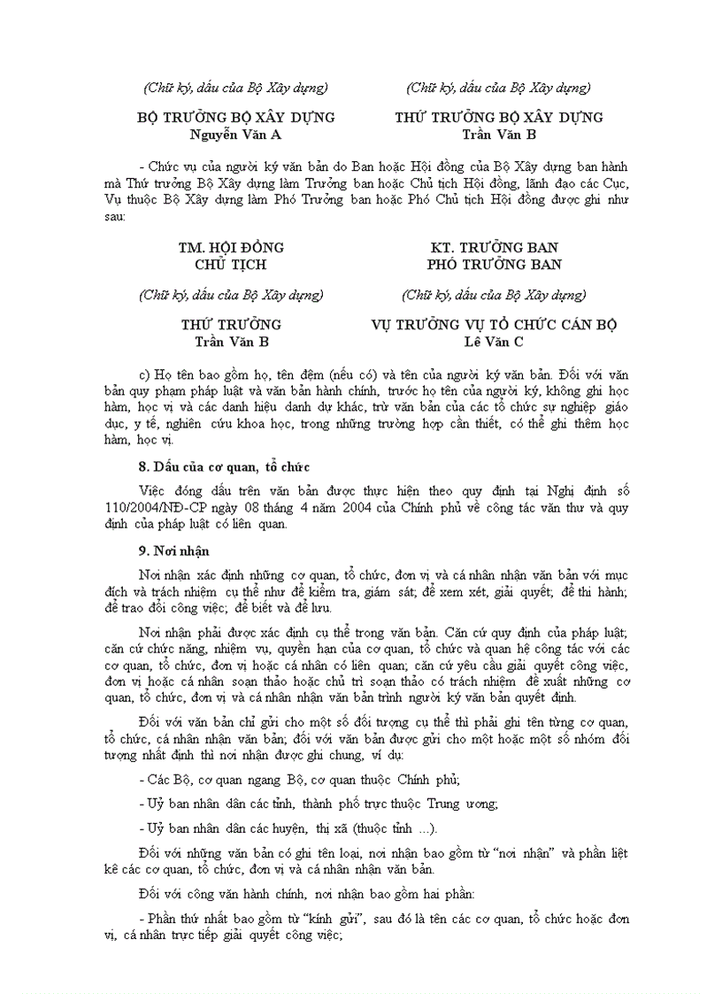 image for page Thông tư 55 Thể thức trình bày văn bản