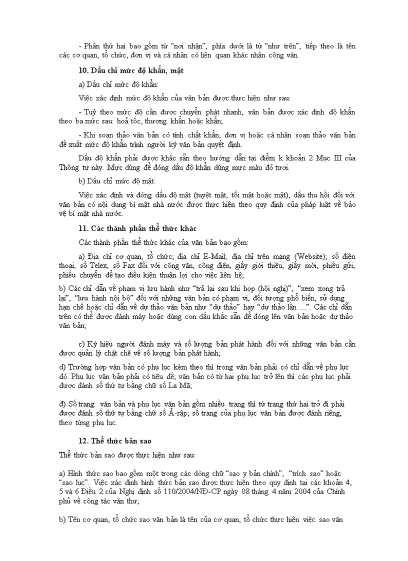 image for page Thông tư 55 Thể thức trình bày văn bản