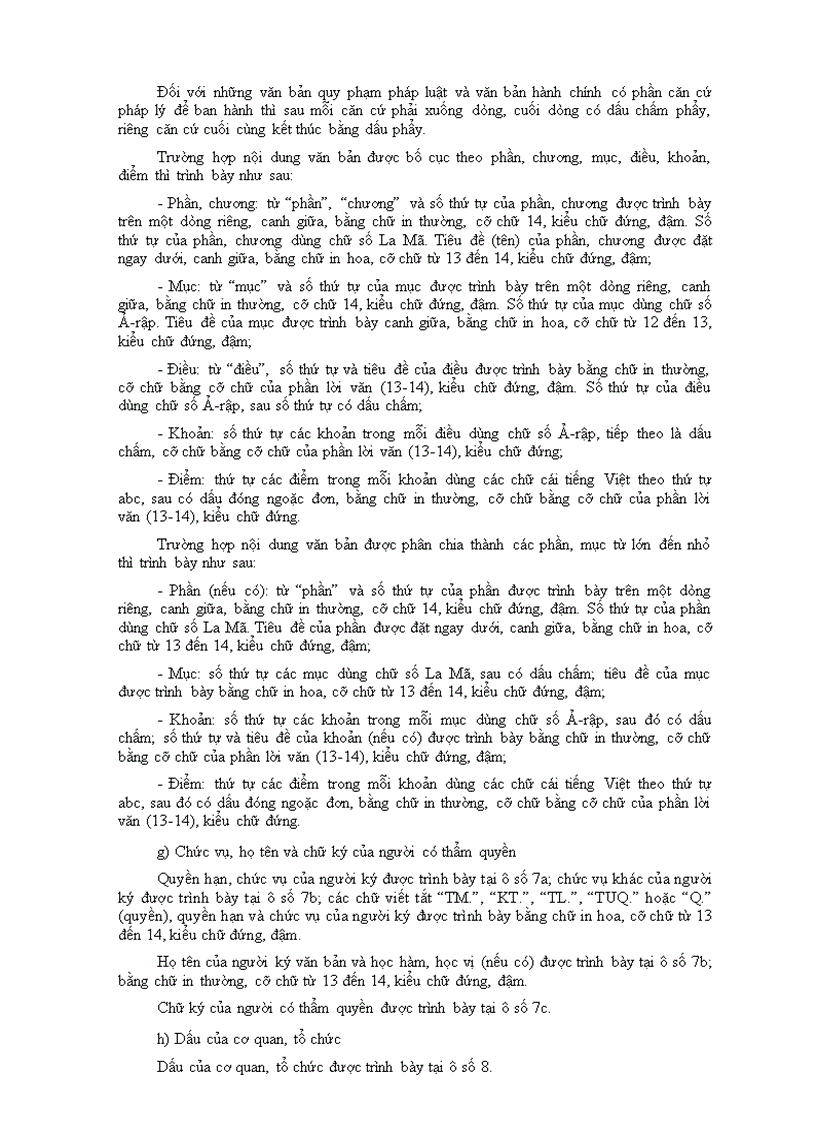 image for page Thông tư 55 Thể thức trình bày văn bản