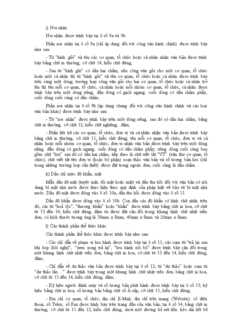 image for page Thông tư 55 Thể thức trình bày văn bản