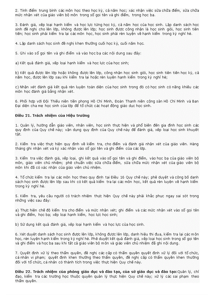 image for page Thông tư 58 quy chế đánh giá xếp loại học sinh mới từ hkii năm học 2011 2012