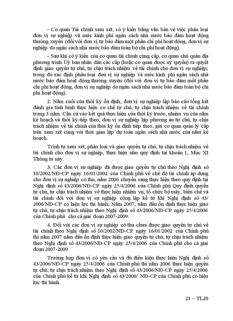 image for page Thong tu 71 HD thuc hien Nghi dinh 43 Tu chu tai chinh