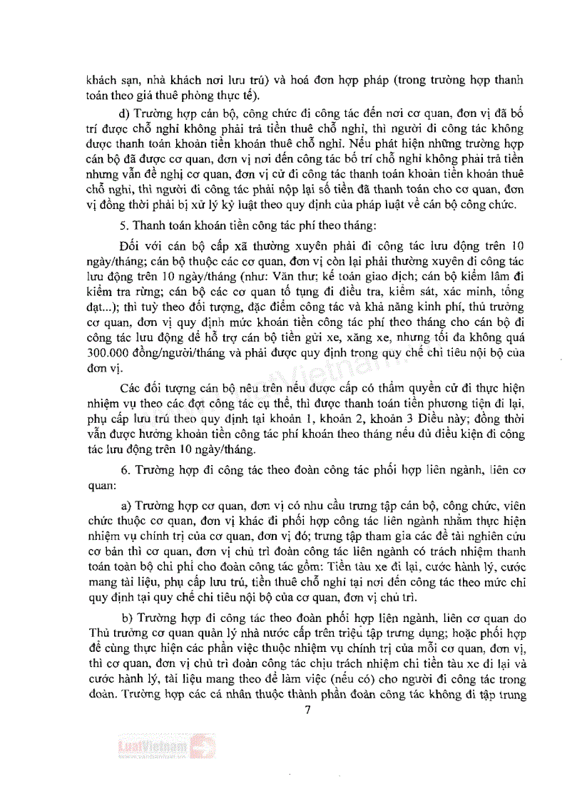 image for page Thong tu so 97 2010 TT BTC ve che do cong tac phi