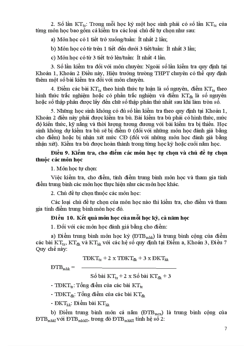 image for page Thong tu 58 về Xếp loại học sinh