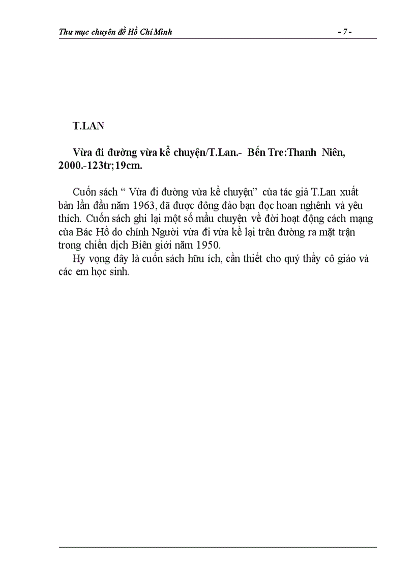 image for page Thu muc Chuyên đề Hồ Chí Minh