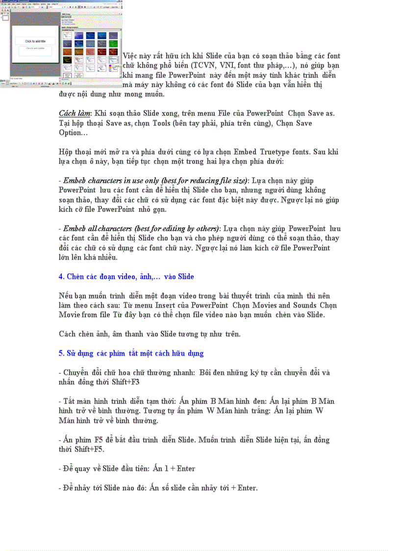 image for page Thủ thuật Powerpoint 2003 CÁC THỦ THUẬT VỀ MS WORD