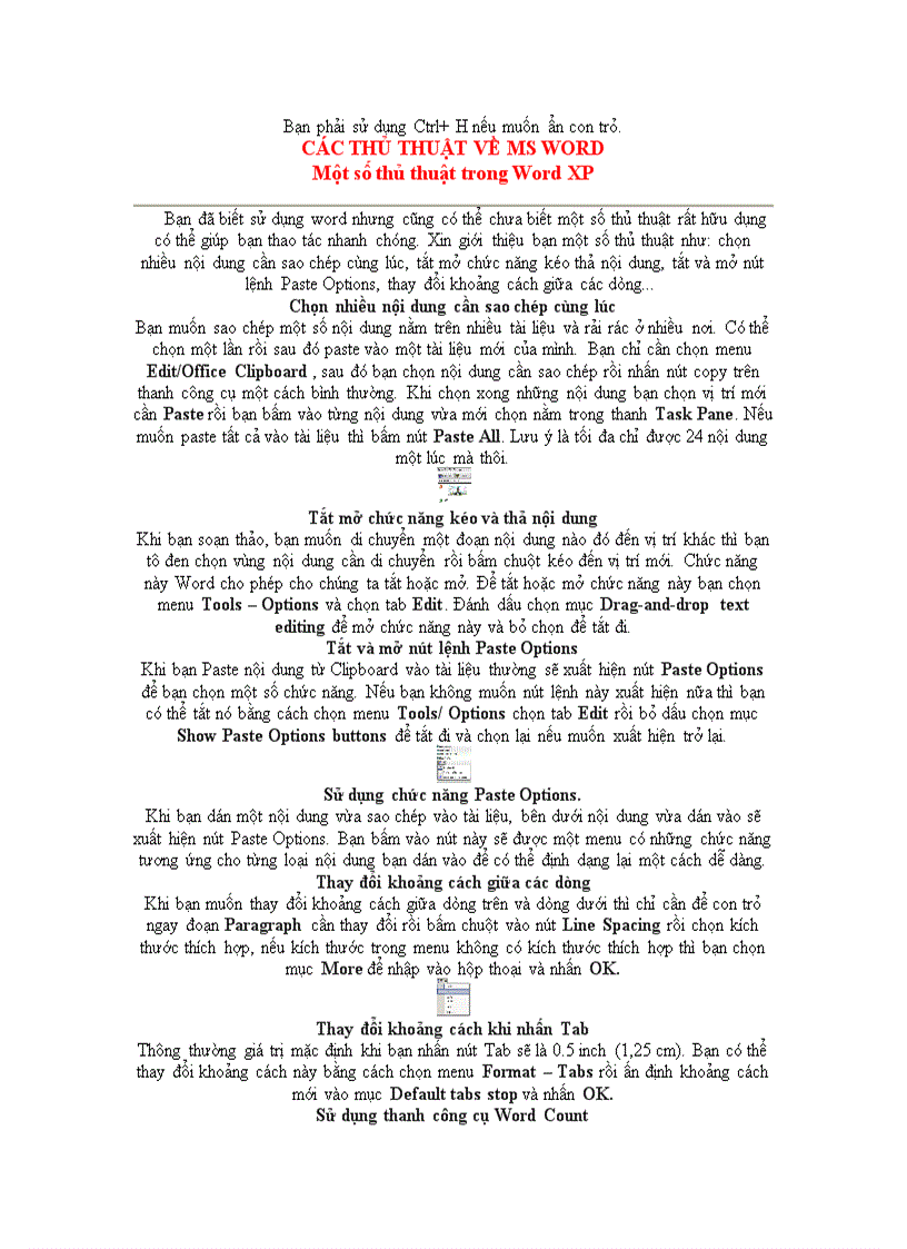image for page Thủ thuật Powerpoint 2003 CÁC THỦ THUẬT VỀ MS WORD