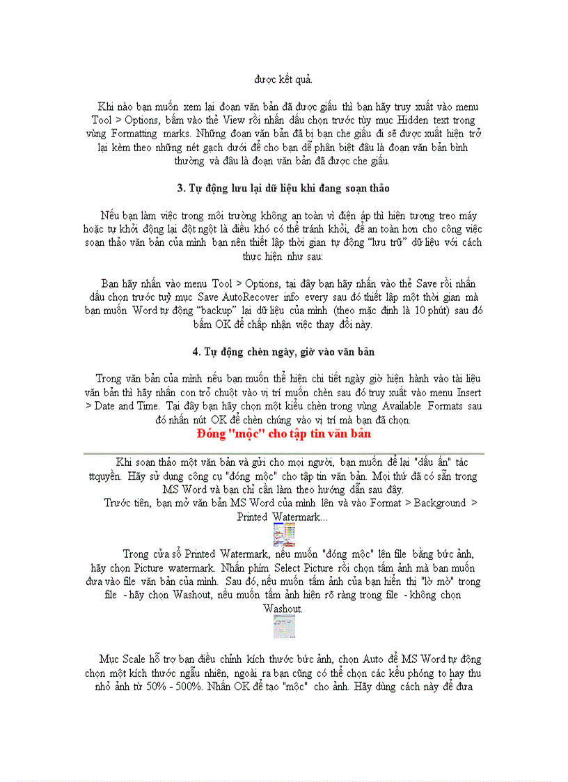 image for page Thủ thuật Powerpoint 2003 CÁC THỦ THUẬT VỀ MS WORD