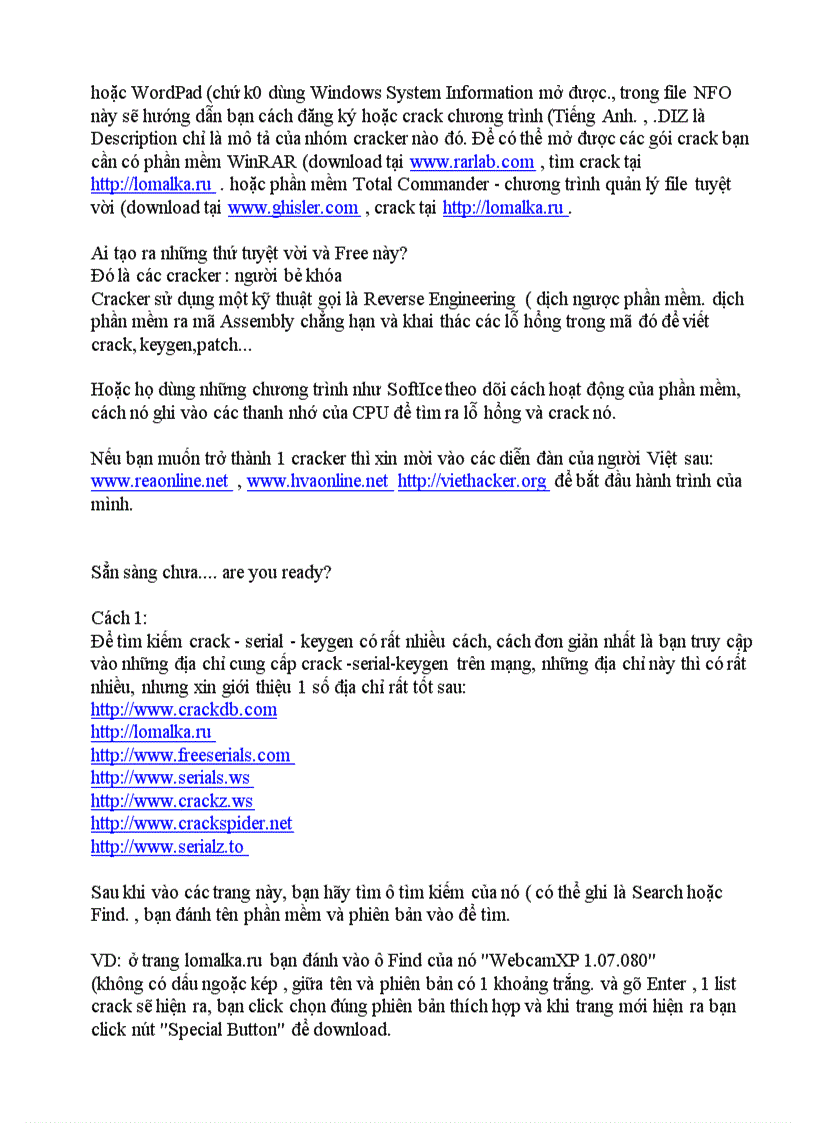 image for page Thủ thuật tìm Crak và seria cho tất cả phần mềm