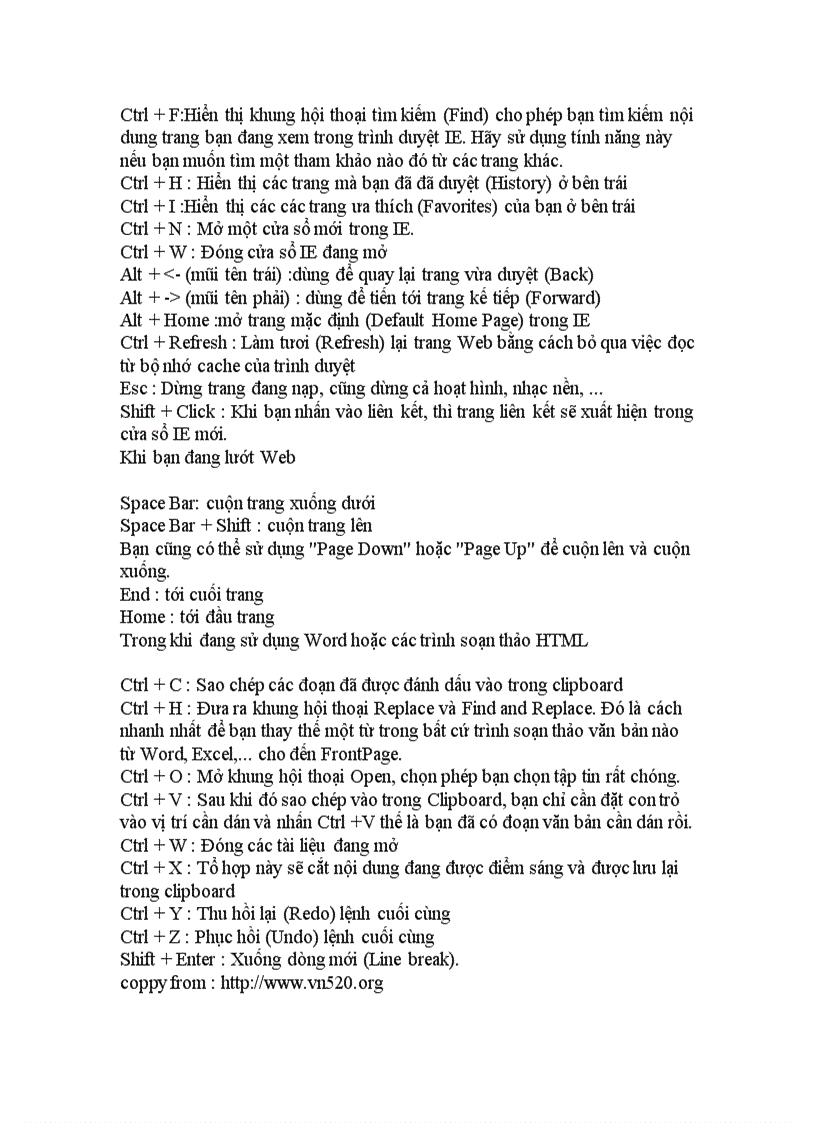 image for page Thu thuat voi ban phim trong windows