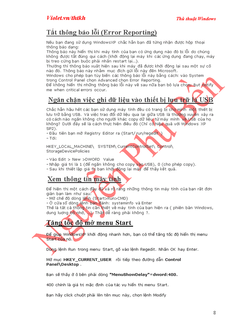 image for page Thủ thuật Window