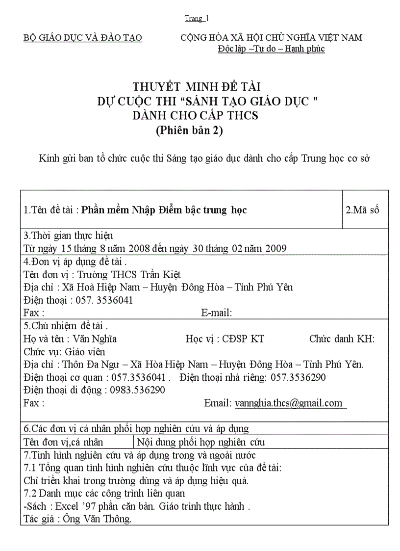 image for page Thuyết minh phần mềm nhập điểm nhanh chính xác