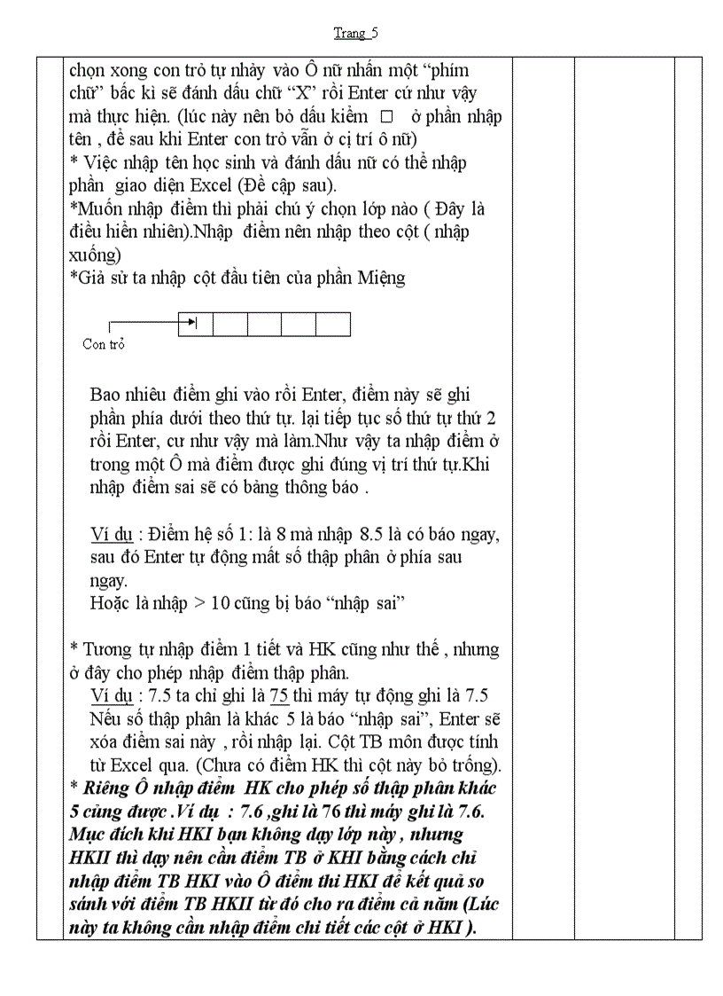 image for page Thuyết minh phần mềm nhập điểm nhanh chính xác