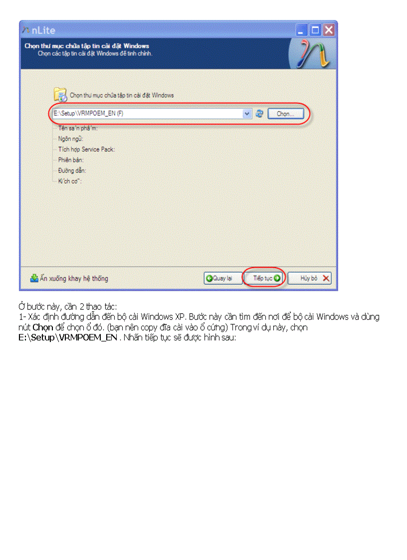 image for page Tích hợp Driver để cài win XP cho máy xách tay