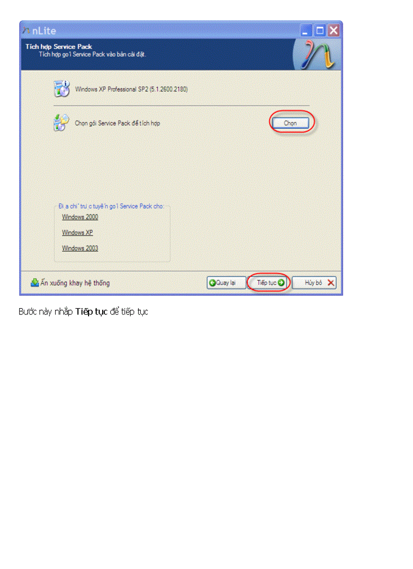 image for page Tích hợp Driver để cài win XP cho máy xách tay