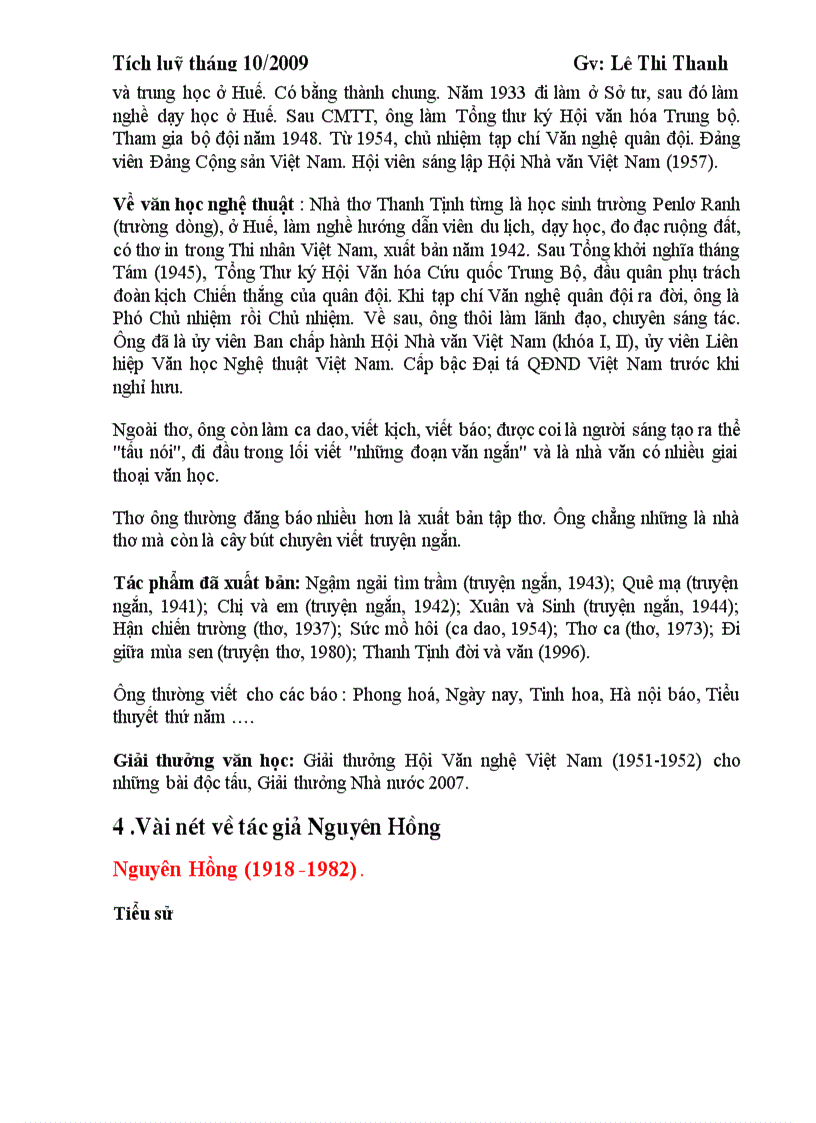 image for page Tích lũy chuyên môn tháng 10 2009