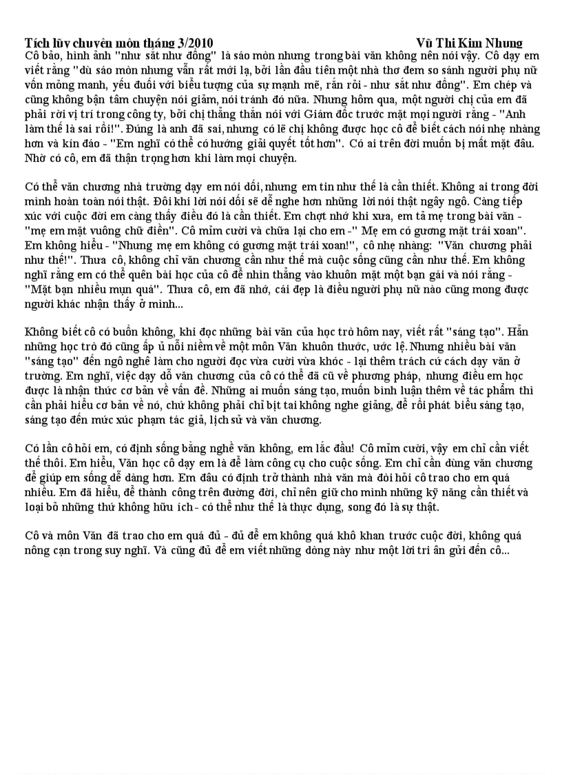 image for page Tích lũy chuyên môn tháng 3 2010