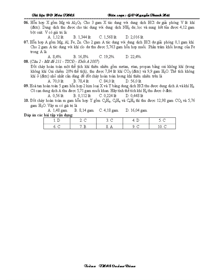 image for page Tích lũy tháng 9 tuần 4 PP áp dụng ĐLBT nguyên tố trong giải toán hóa học
