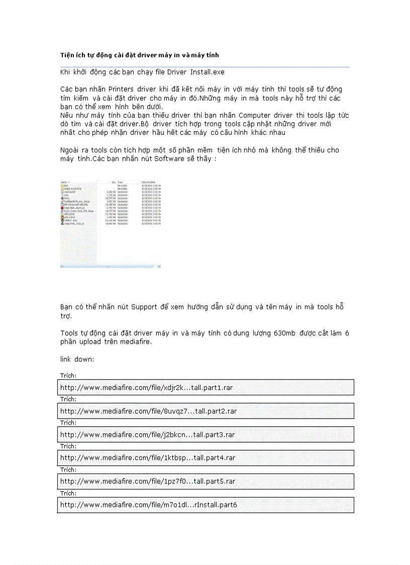 image for page Tiện ích tự động cài đặt driver máy in và máy tính
